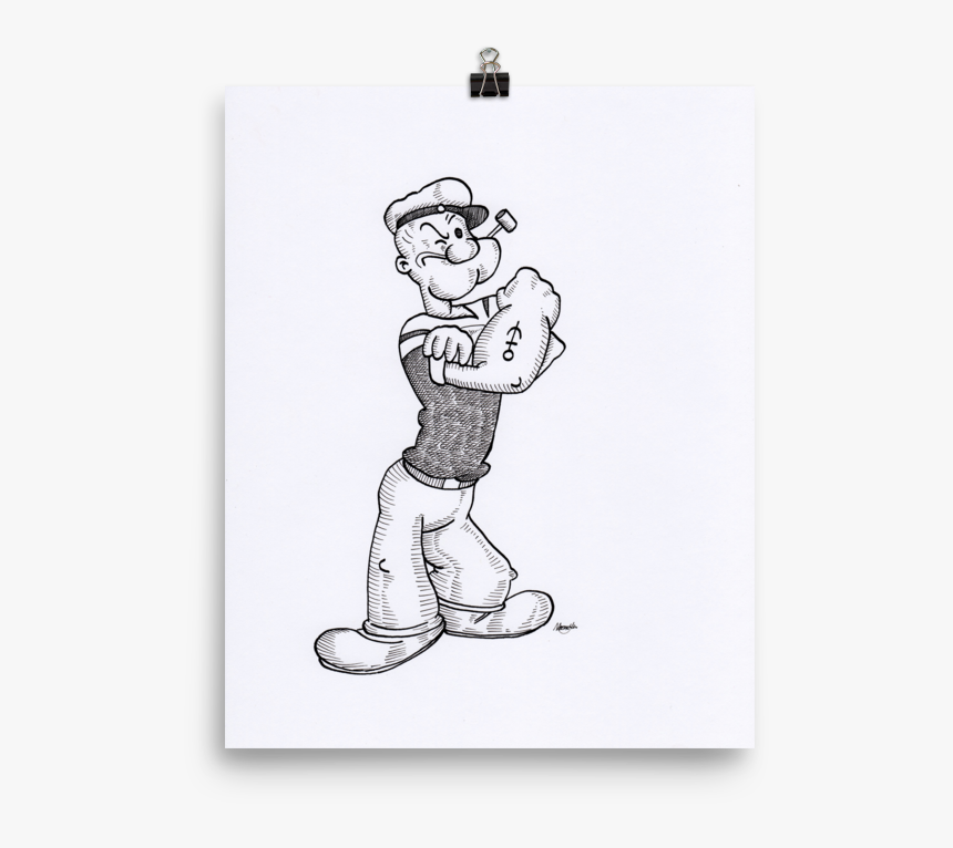 Popeye The Sailor Art Print - Cartoon, HD Png Download, Free Download