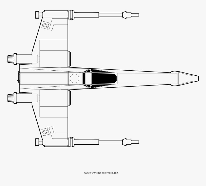 X-wing Coloring Page - X Wing Para Colorir, HD Png Download, Free Download