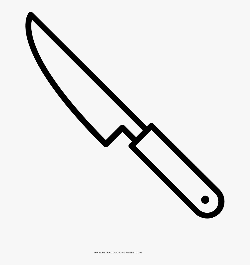 Chef Knife Coloring Page - Knife Coloring Page, HD Png Download, Free Download