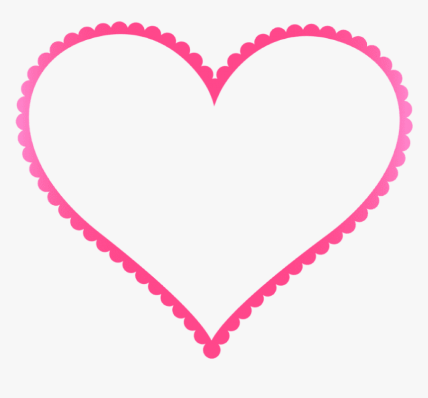 Free Png Pink Heart Border Frame Png Images Transparent - Transparent Background Heart Frame, Png Download, Free Download
