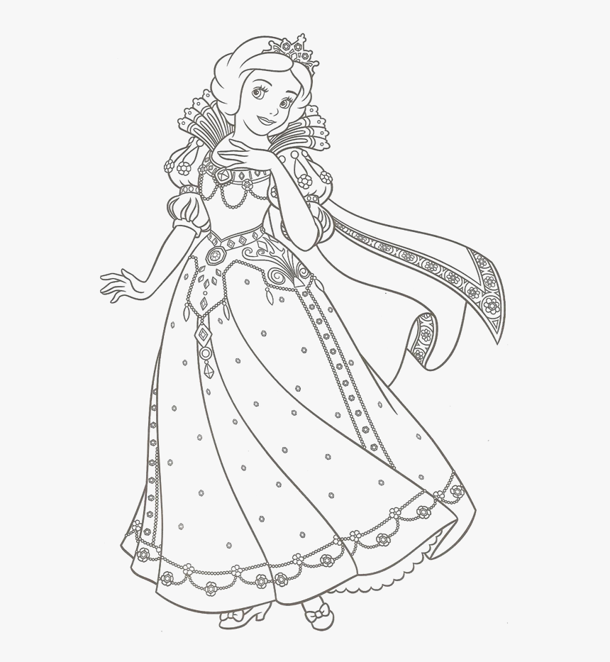 Princess Drawing Snow White - Drawing Princess Snow White, HD Png Download, Free Download
