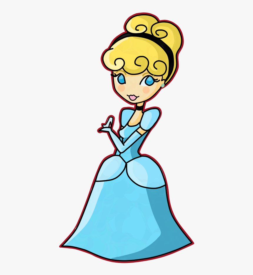 Clip Black And White Chibi Huge - Chibi Cinderella, HD Png Download, Free Download