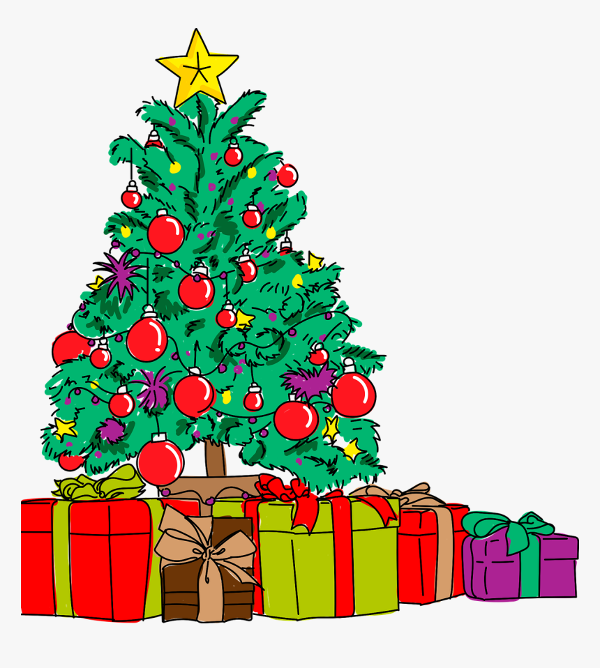 Christmas Tree Parties Free Photo - Arvore Com Presentes Png, Transparent Png, Free Download