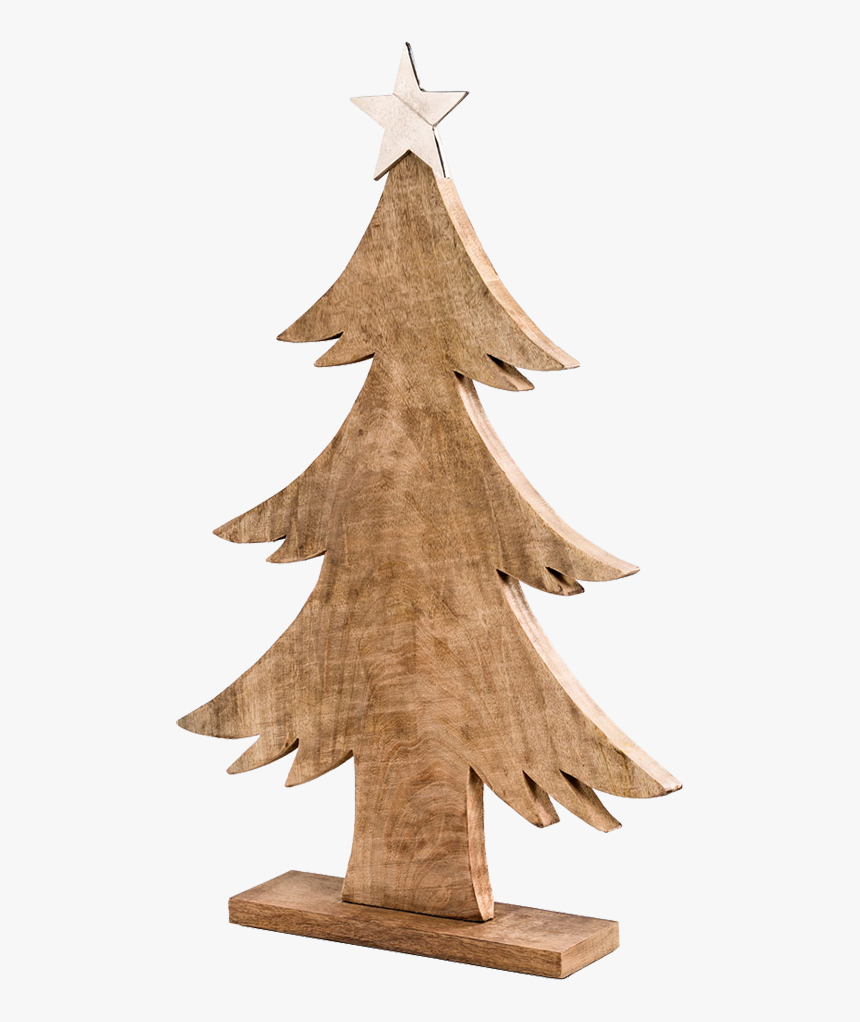 Wooden Fir Tree With Aluminium Star, 51 Cm - Christmas Tree, HD Png Download, Free Download