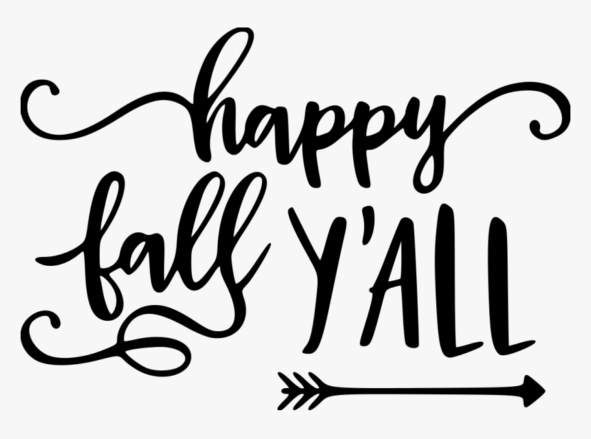 Happy Fall Png - Happy Fall Yall Png, Transparent Png, Free Download