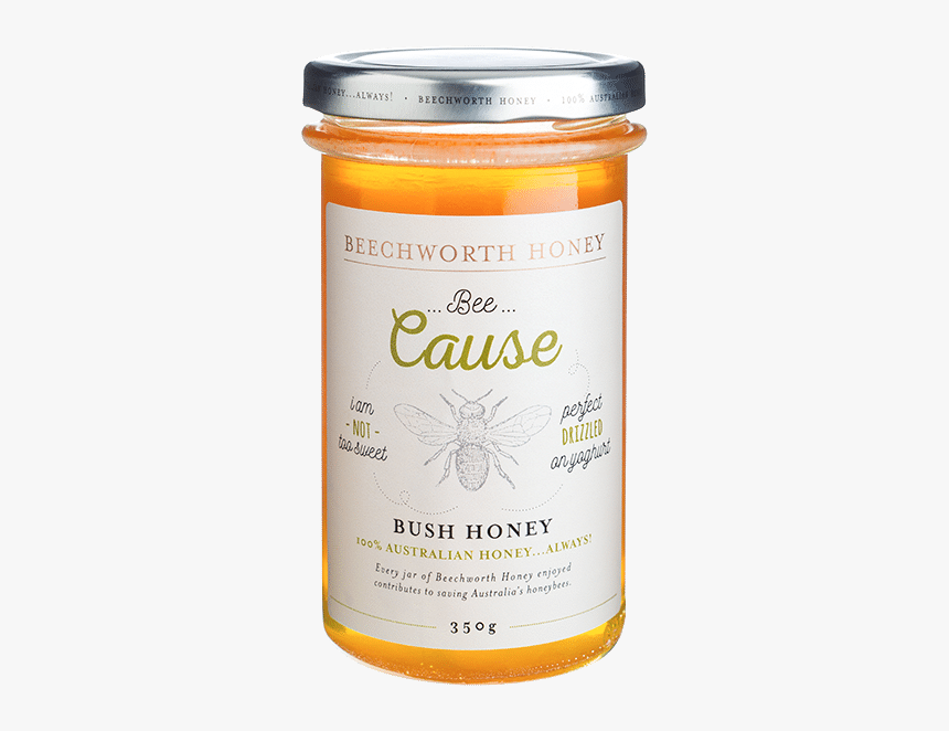 Bee Cause Bush Honey 350g Jar - Beechworth Bee Cause Bush Honey, HD Png Download, Free Download