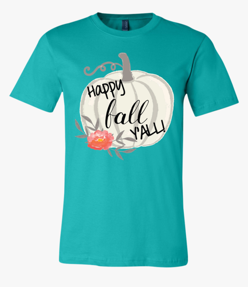Happy Fall Y"all Watercolor Pumpkin Soft Tee Shirt - Atc T Shirts, HD Png Download, Free Download