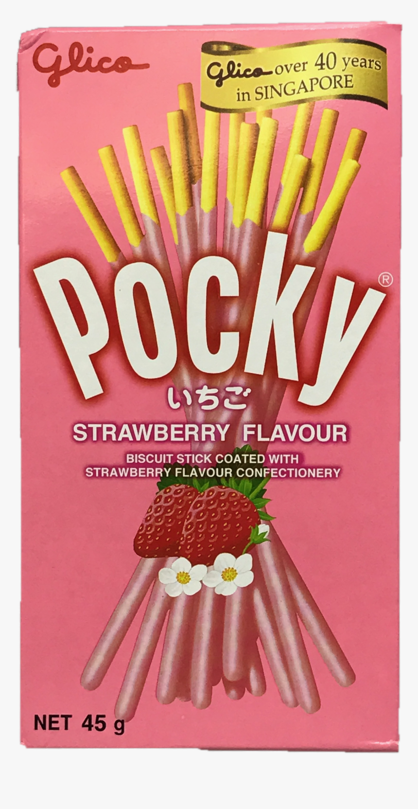 Glico Pocky Strawberry 45g "
 Title="glico Pocky Strawberry - Glico Pocky Strawberry, HD Png Download, Free Download