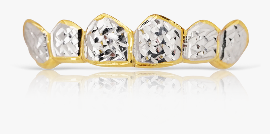 Polished Diamond Cut Yellow Gold Teeth - Transparent Photo Grillz Diamond, HD Png Download, Free Download