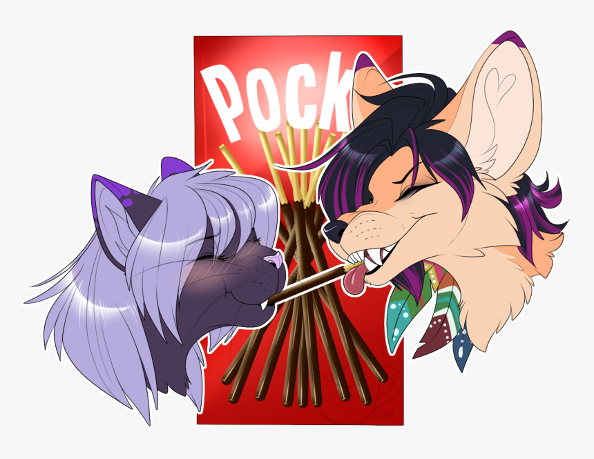 Pocky Game Couples Random And Flash - Cartoon, HD Png Download, Free Download