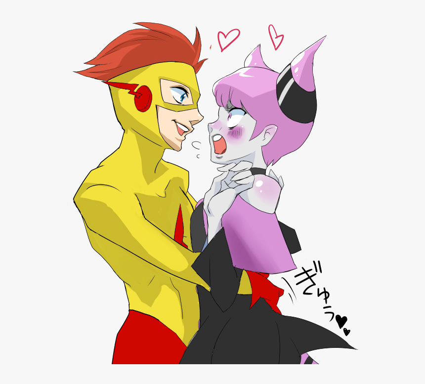 Kid Flash X Jinx , Png Download - Jinx Y Chico Flash, Transparent Png, Free Download