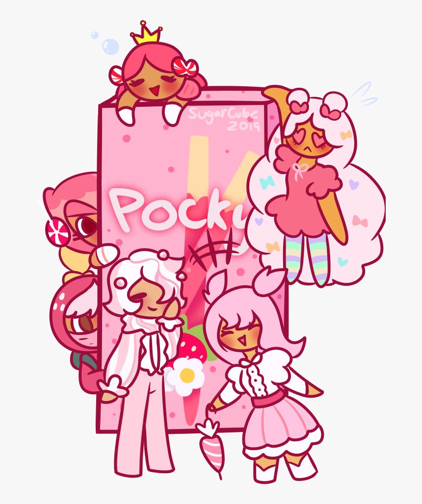 Strawberry Pocky 
i Will Do More Crob Pocky Themed - Pocky Aesthetics Whipped Cream Cookie, HD Png Download, Free Download