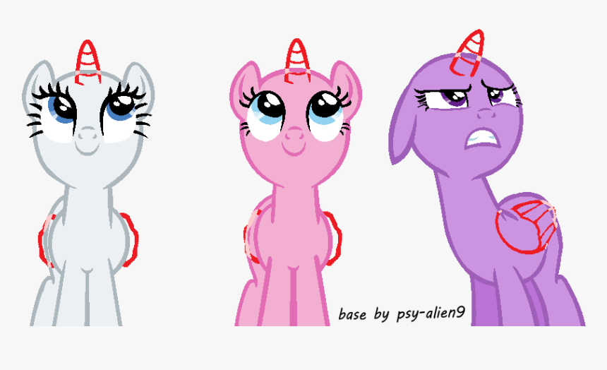 Mlp Base Pastel Pocky , Png Download - Mlp Base 3 Ponies Ms Paint, Transparent Png, Free Download