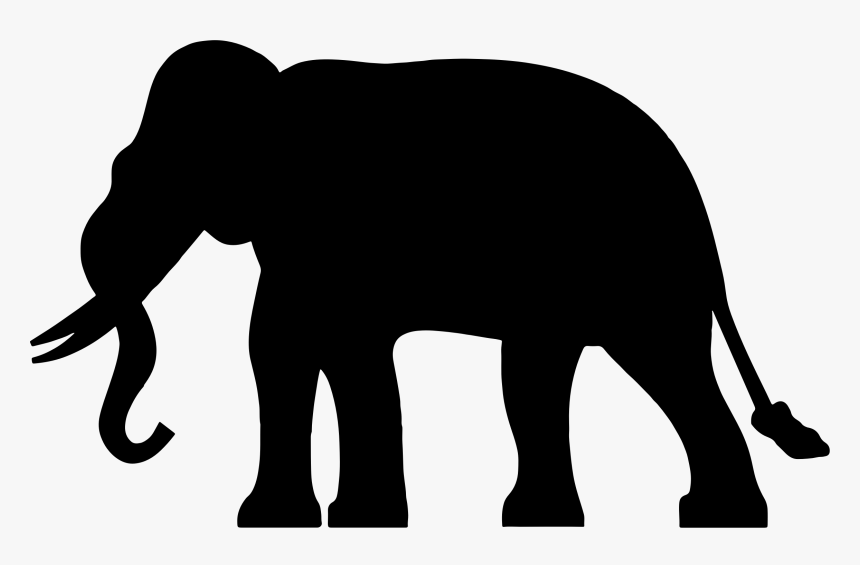 White Elephant Silhouette At Getdrawings - Asian Elephant Silhouette Png, Transparent Png, Free Download