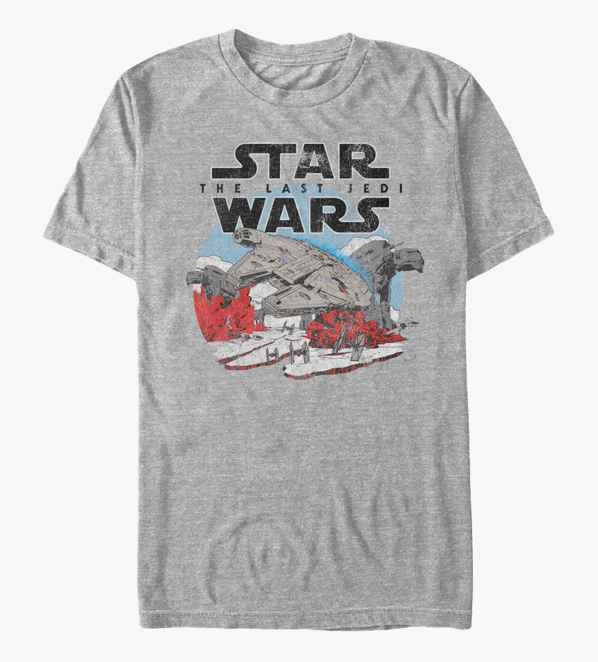 Distressed Star Wars Last Jedi T-shirt - Mens Beauty And The Beast Shirt, HD Png Download, Free Download