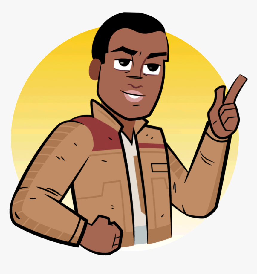 Star Wars The Last Jedi Animated Facebook Messaging - Finn Gif Png Star Wars, Transparent Png, Free Download