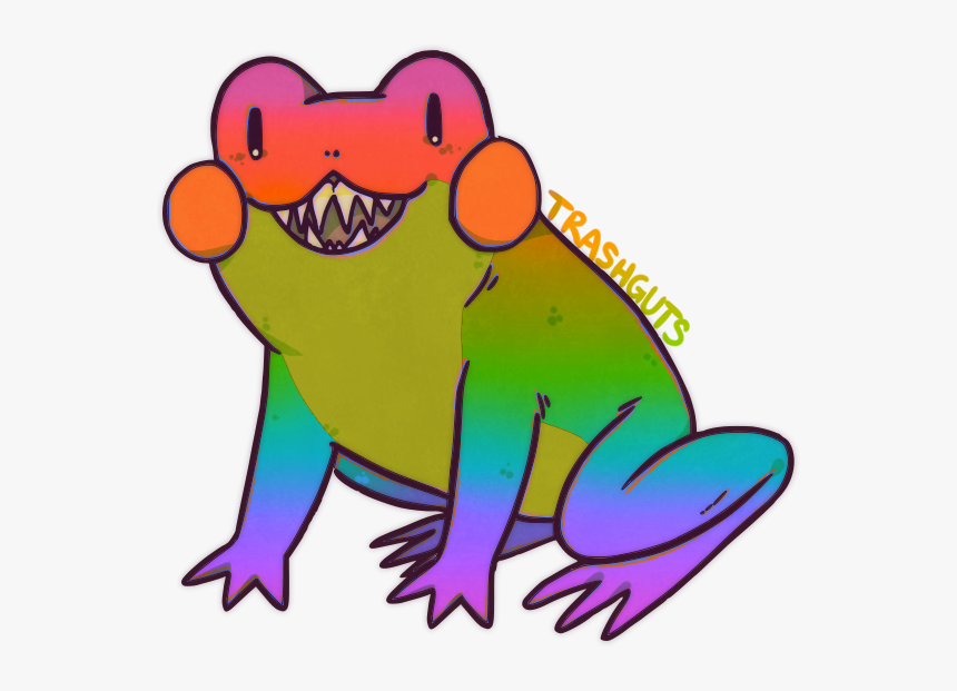 Frog But With A Gradient Rainbow Overlay , Png Download, Transparent Png, Free Download