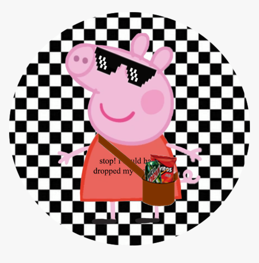 #freetoedit #peppa #pig #peppapig #meme #mlg #dorito - Checkered Letter O, HD Png Download, Free Download