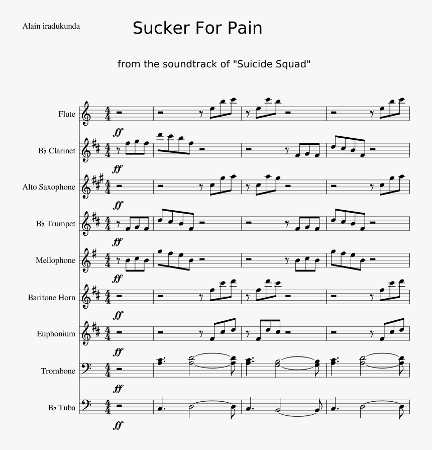 All Star Smash Mouth Alto Sax , Png Download - Africa Toto Clarinet Sheet Music, Transparent Png, Free Download
