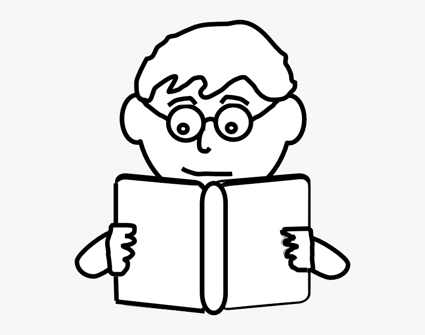 Reading Child Clip Art - Read Clipart Black And White, HD Png Download, Free Download