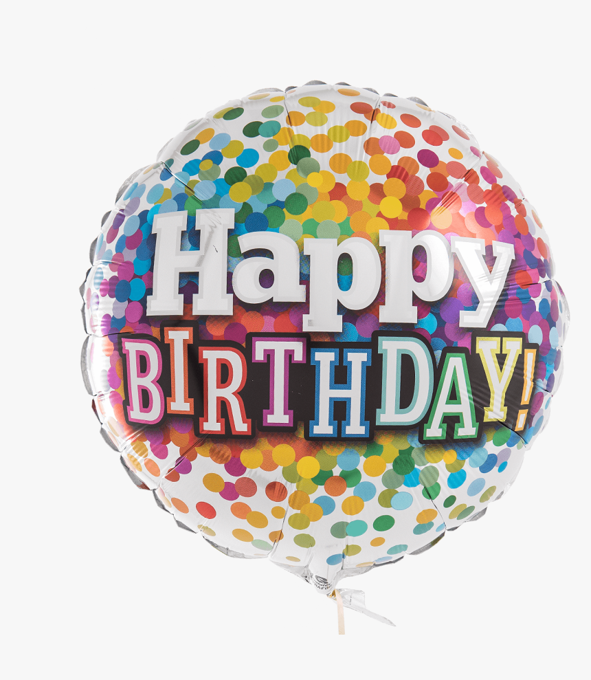 Birthday Rainbow Confetti - Balloon, HD Png Download, Free Download