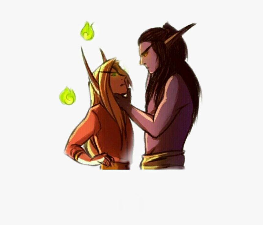 Illidan Kael"thas Worldofwarcraft Gayship Freetoedit - Cartoon, HD Png Download, Free Download