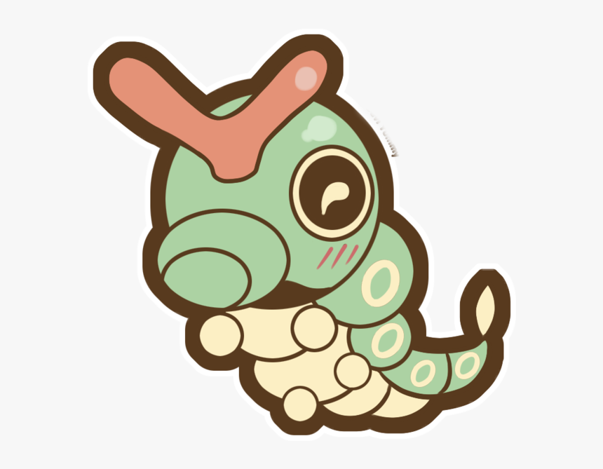 #caterpie #kawaiii #pokemon - Caterpie Chibi, HD Png Download, Free Download