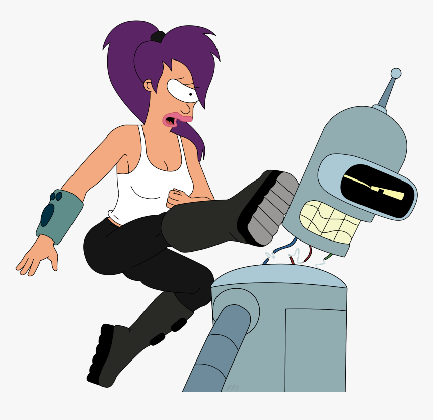 Futurama Leela - Futurama Bender And Leela, HD Png Download, Free Download