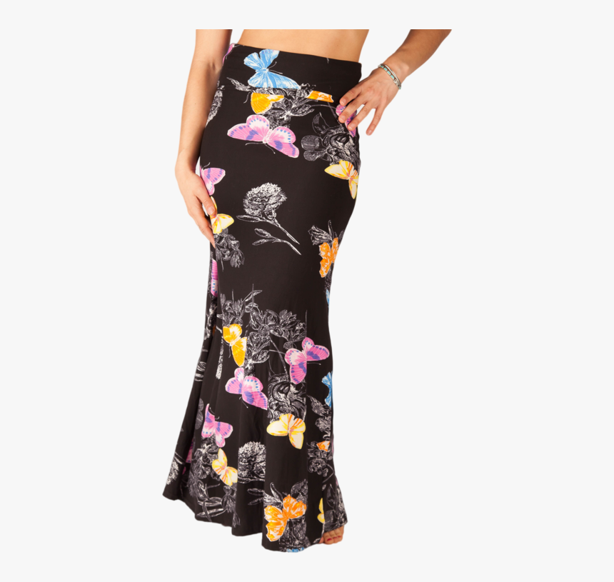 Fashionable Flutter Maxi Skirt - Pencil Skirt, HD Png Download, Free Download