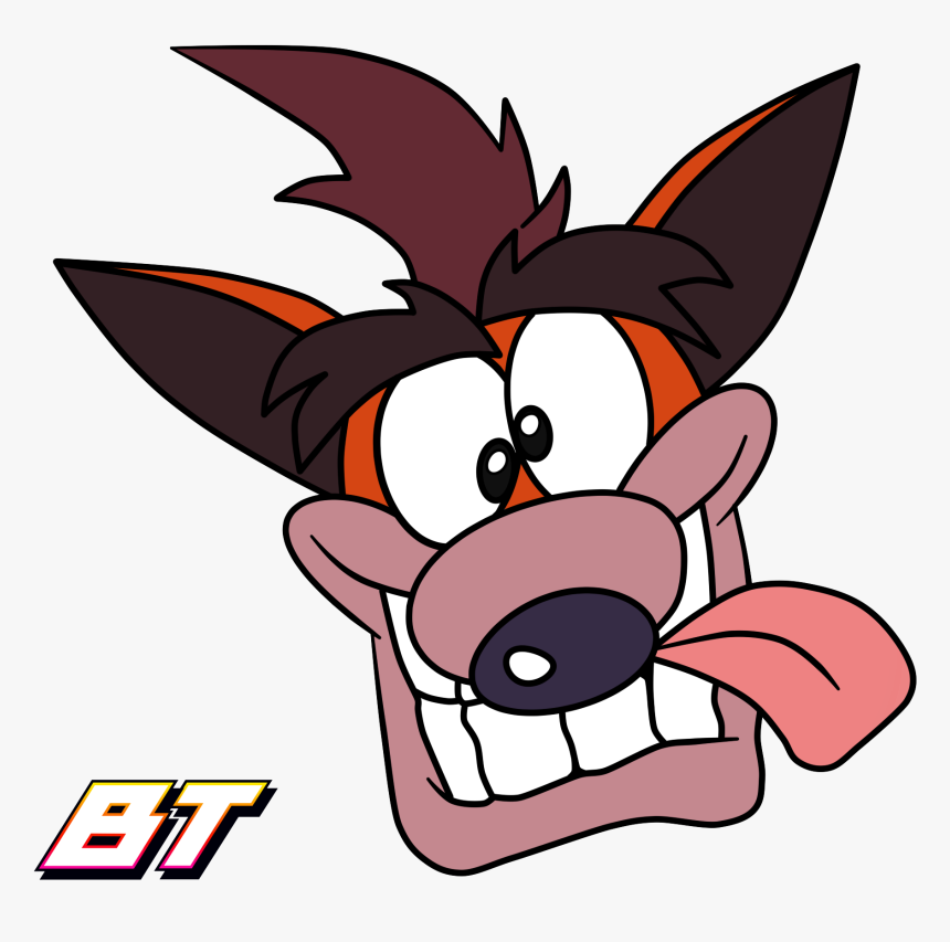 Transparent Crash Bandicoot Png - Crash Bandicoot Cartoon Face, Png Download, Free Download