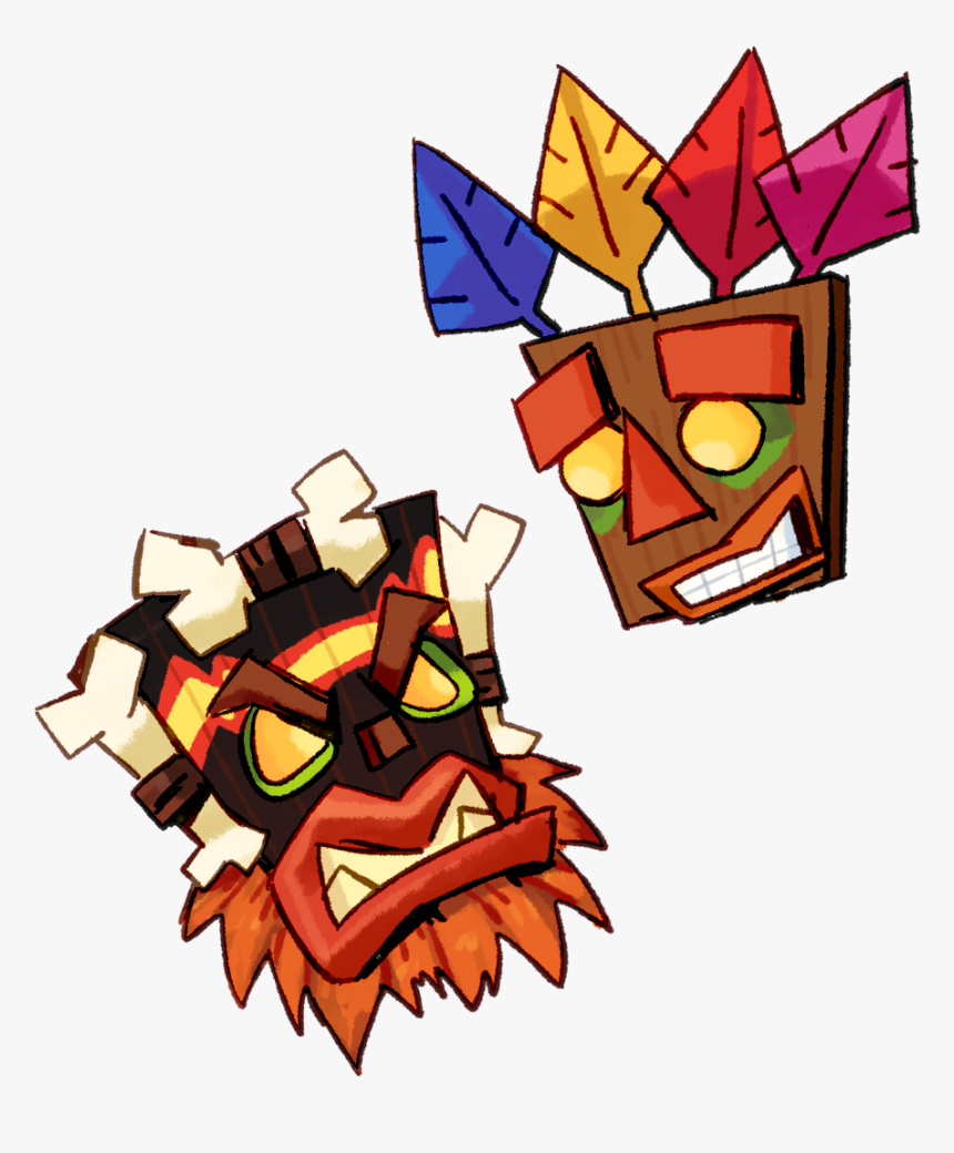 Uka Uka Crash Bandicoot , Png Download - Aku Aku And Uka Uka, Transparent Png, Free Download