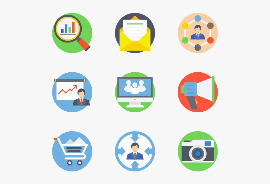 Digital Marketing - Digital Marketing Vector Icons, HD Png Download, Free Download