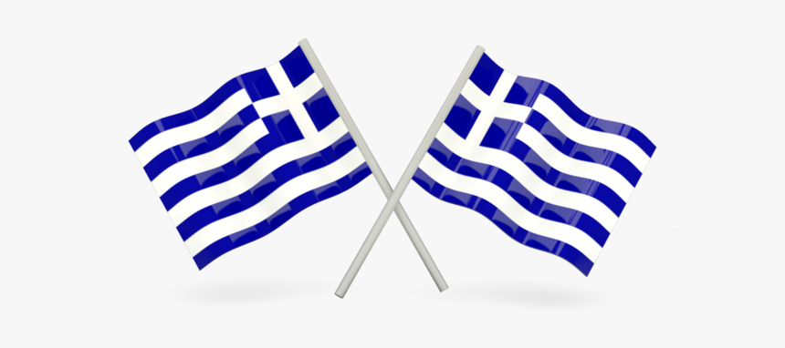 Two Wavy Flags - Greece And Canada Flag, HD Png Download, Free Download