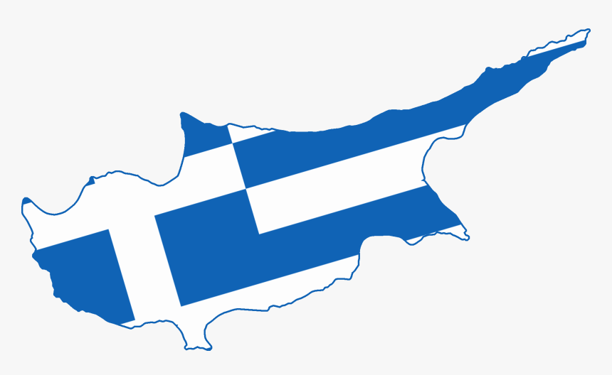 Flag Map Of The Cyprus - Greece And Cyprus Flag, HD Png Download, Free Download