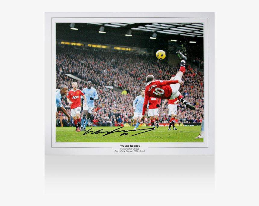 Wayne Rooney Signed Manchester United Photo - Wayne Rooney Bicycle Kick Wallpaper Hd, HD Png Download, Free Download