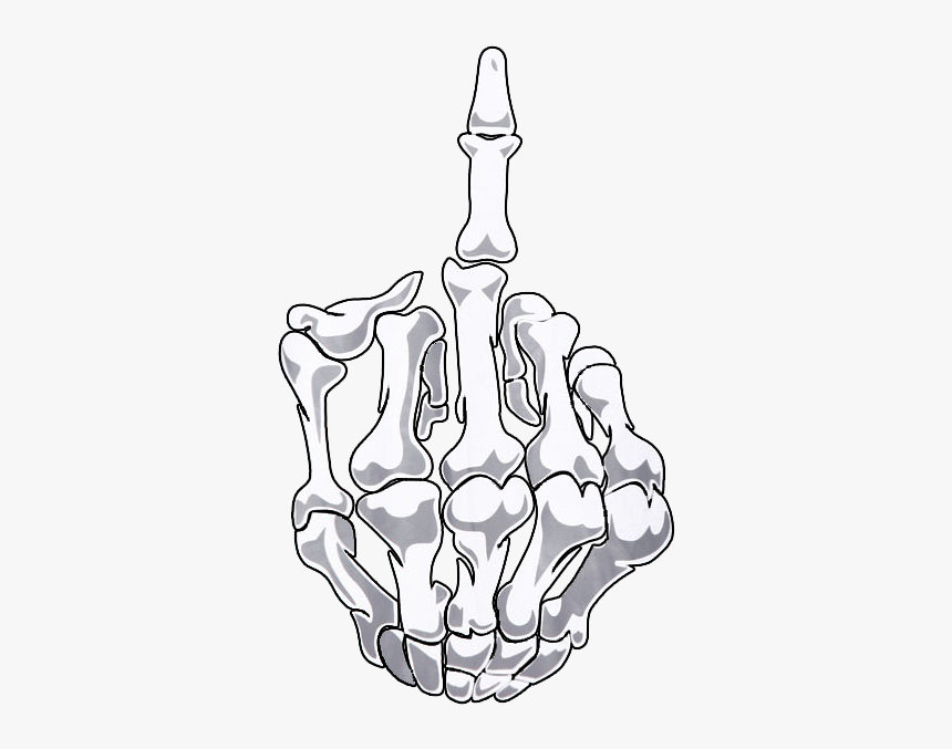 Middle Finger Skeleton SVG Instant Download