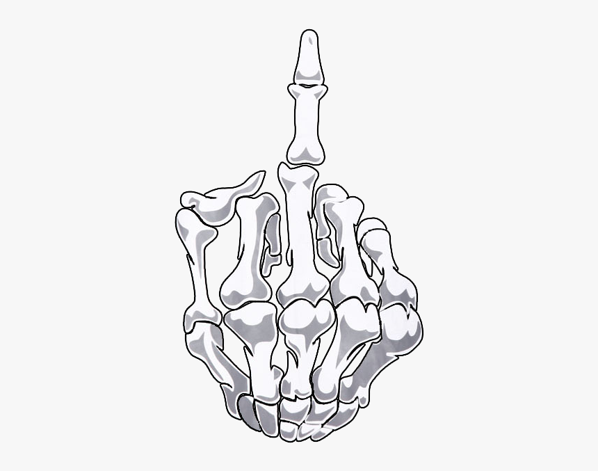 Skeleton Hand Middle Finger, HD Png Download, Free Download