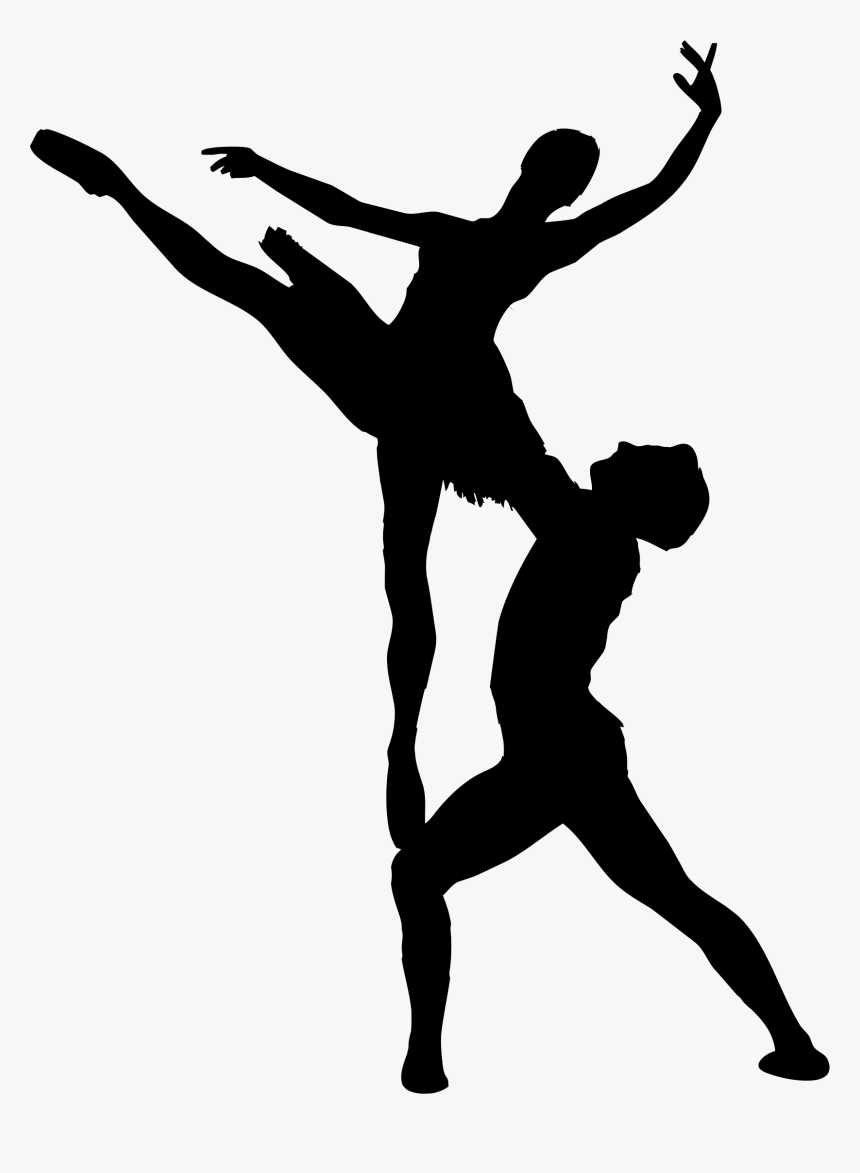 Dancing Dancer Girl Man Png Splat - Silhouette Ballet Dancers Png, Transparent Png, Free Download