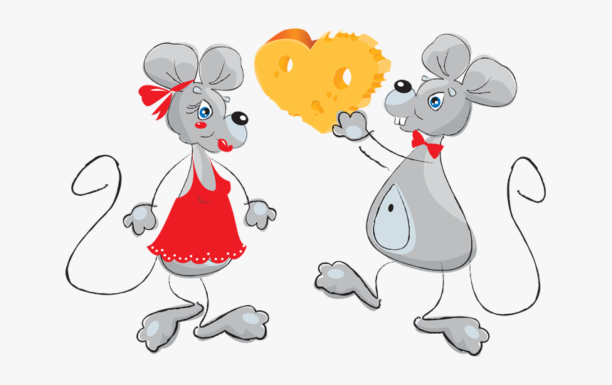 Mice Clipart Field Mouse - Male And Female Mice Cartoon, HD Png Download, Free Download