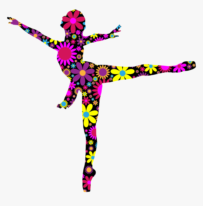 Clipart - Colorful Dancer Silhouette Png, Transparent Png, Free Download