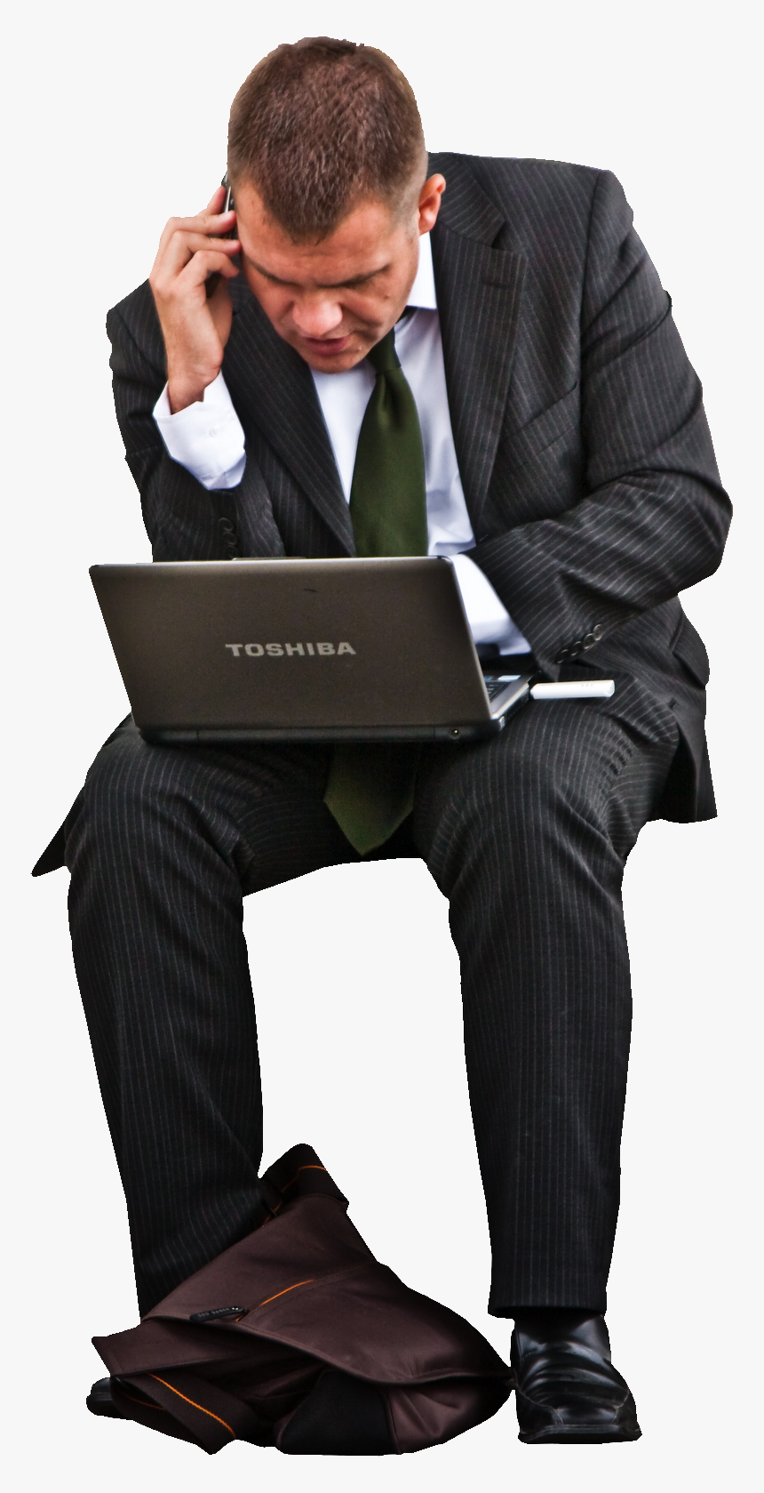Office People Png - Man In Suit Sitting, Transparent Png, Free Download