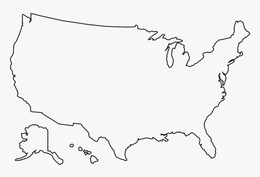 Transparent Us Map Outline Png, Png Download, Free Download