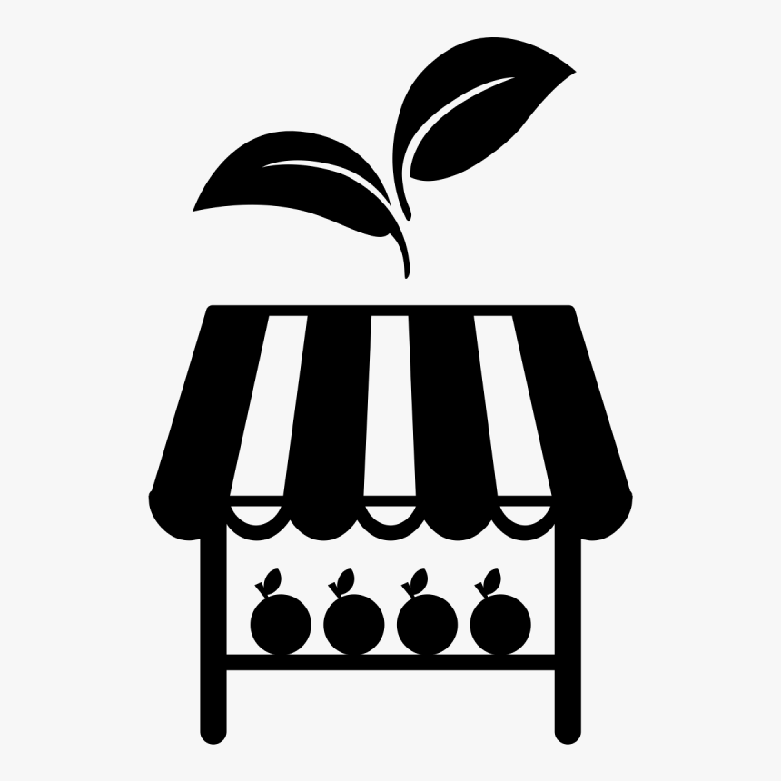 Farmers Market Icon Png - Farmers Market Clipart Black And White, Transparent Png, Free Download