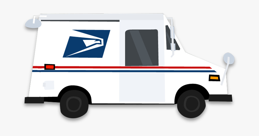 Mail Truck - Usps Car Png, Transparent Png - kindpng.