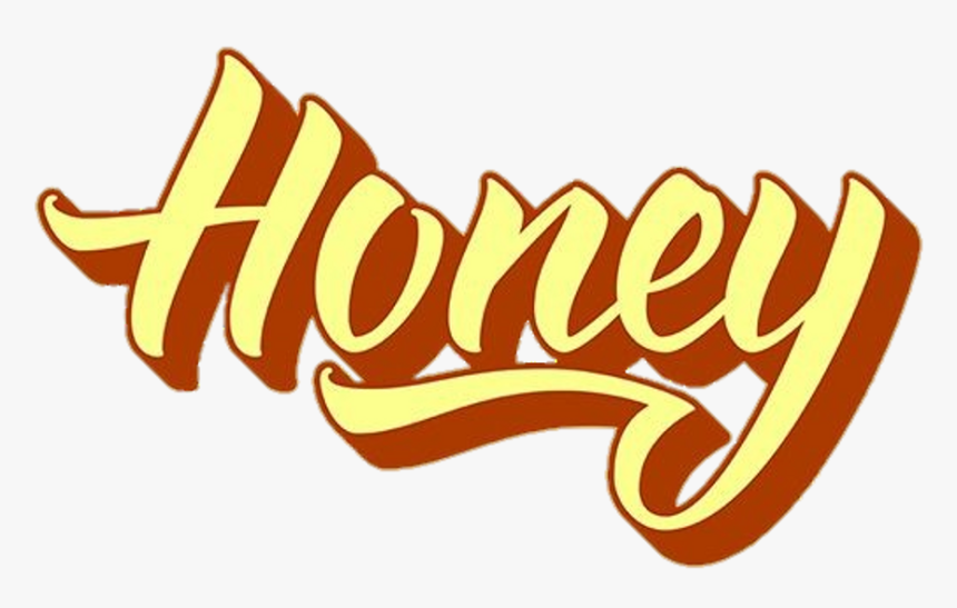 Honey Text Sticker Tumblr Aesthetic Retro Cute Love - Honey Aesthetic Png, Transparent Png, Free Download