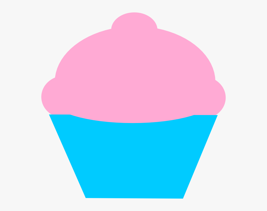 Cupcake Pink Clip Art - Cupcake Clipart Pink And Blue, HD Png Download, Free Download