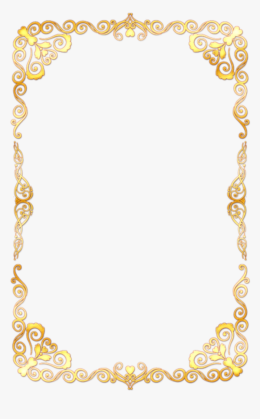 #adornment #adorno #moldura #quadro #borda #gold #golden - Border Design Transparent Background, HD Png Download, Free Download