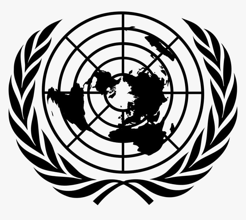 United Nations Flag Black And White, HD Png Download, Free Download