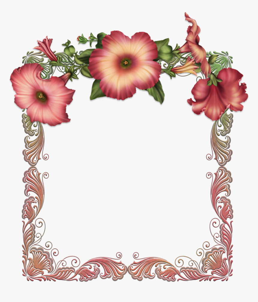 Red Transparent With Flowers - Transparent Images Of Flowers For Birthday, HD Png Download, Free Download