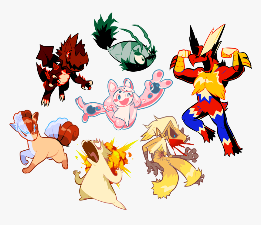 My Hero Academia X Pokémon Lol Pokemon Funny, Anime - Boku No Hero Academia Pokemon Au, HD Png Download, Free Download